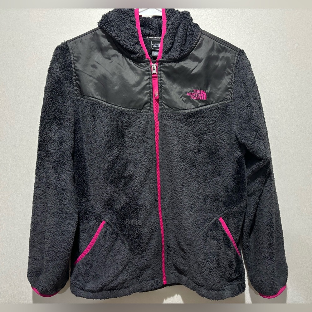 The North Face Girls Osito Fleece Full Zip Jacket Hooded, XL - Picture 1 of 9